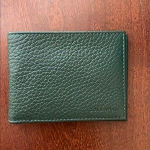 COLE HAAN Slim Bifold Wallet, Green